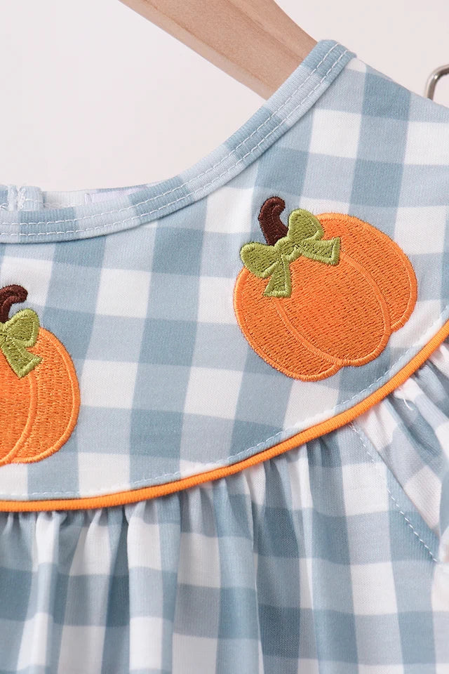 Orange Pumpkin Ruffle Pants Set