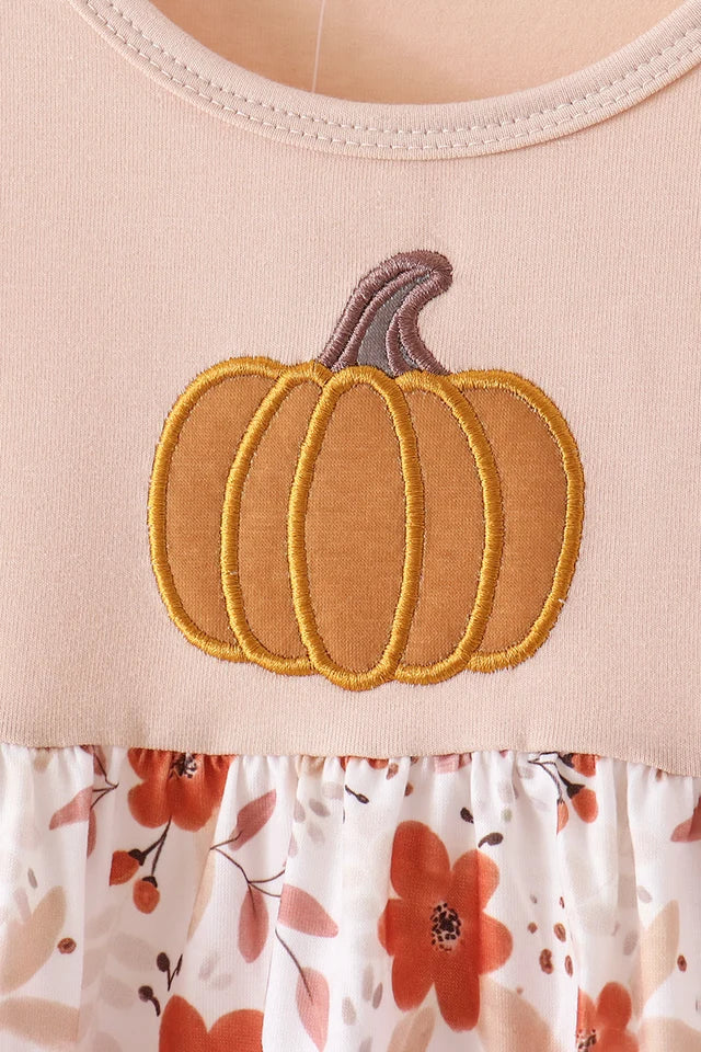 Floral Pumpkin Ruffle Bloomer Set