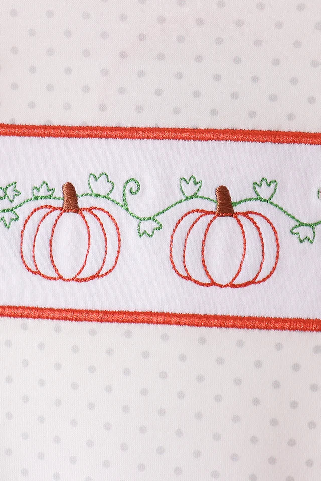 Orange Pumpkin Ruffle Skort Set